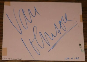 VAN JOHNSON HAND SIGNED 1956 AUTOGRAPH BOOK PAGE UACC DEALER - Picture 1 of 2