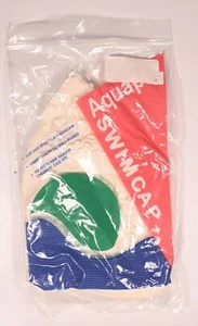 Vintage Aquapro Floral Rubber Swim Dive Cap Molded Black Floral No Strap - Picture 1 of 2