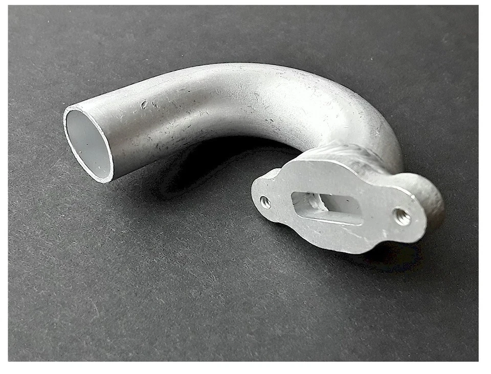 Cabezal de escape vintage Losi GTX NXT Series arranque sin tracción aluminio plateado nuevo Foto 1 de 1