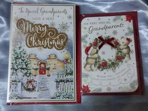 GRANDPARENTS CHRISTMAS CARD GRANDMA AND GRANDAD NANNA AND NAN AND - Picture 1 of 15