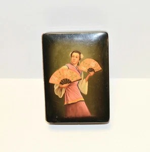 BOX *CARMEN* PAPIER-MACHE MINIATURE LACQUER PAINTING LAVROV, FEDOSKINO RUSSIA - Picture 1 of 9