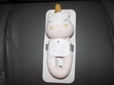 Living Textiles Australia Kenzie Unicornio Bebé Sonajero NUEVO  Foto 1 de 3