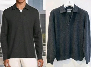 Vtg Talbots Men's 100% Alpaca Knit Collared 1/4 Zip Pullover Sweater Peru! L - Picture 1 of 9