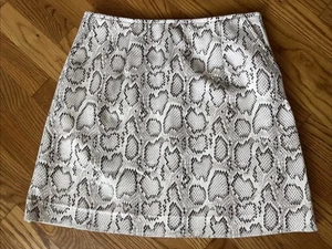 en saison Bleistiftrock Pythonprint weiß braun Gr. M neu - Bild 1 von 13