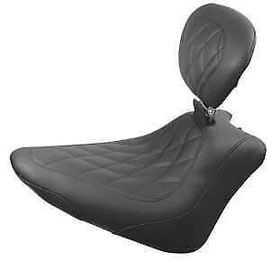 Asiento Mustang Wide Tripper Solo con Respaldo del Conductor Puntada Diamante - Negro 79745 Foto 1 de 1