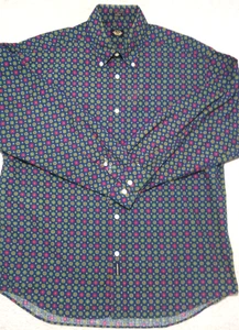 Dockers Dress Shirt Men’s Medium Geometric Button Down Long Sleeve - Picture 1 of 11