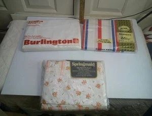 Lot of 3 Vintage Full flat Sheet - Picture 1 of 4