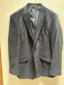 Giacca blazer formale Kenneth Cole uomo nero cotone velluto tg. L - Foto 1 di 10