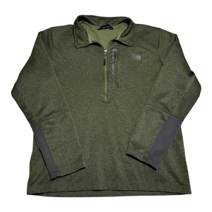 The North Face Green Polyester Blend 1/2 Zip Pullover Lightweight Jacket Men's L - Picture 1 of 8