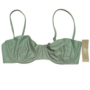 Neu J.Crew Bügel Bikini Oberteil grün Schwimmen Strand Sommer Pool Party 32C Neu mit Etikett - Bild 1 von 5
