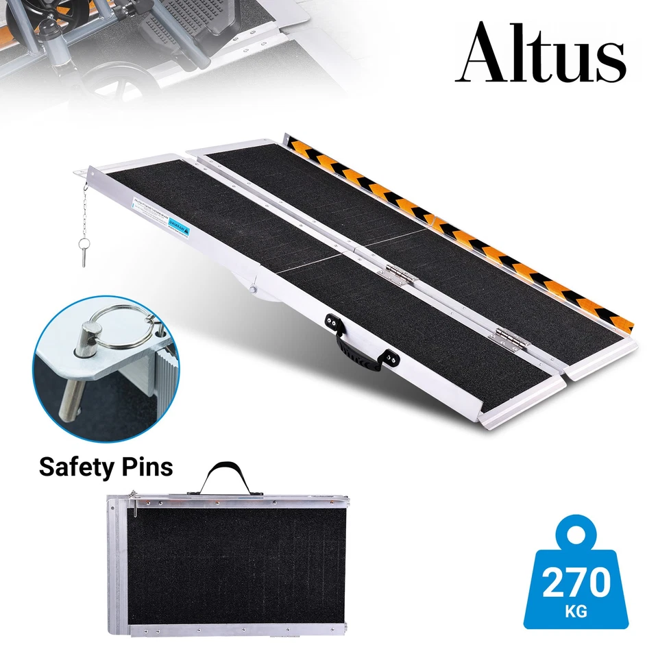 Multi Size Portable Wheelchair Ramp Aluminum Folding Handicap Ramp Non-Slip - image 1 of 3