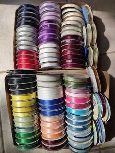 94 1/8” Assorted Color Ribbons Craft/Gift/Floral/Decorating 10 & 5 Yard Spools - Picture 1 of 3