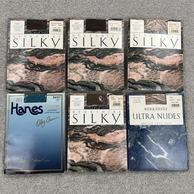 Vintage Berkshire Silky Ultra Nudes Pantyhose Womens 4 Hanes 80s 90s - Image 1 of 4