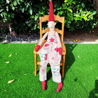 Maileg Danish Design Girl Pixie Elf 57" Hanging Advent Calendar Christmas  - Image 1 of 4