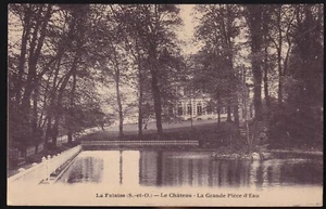 LA FALAISE 78 Pièce d'Eau du Château CPA Écrite à Mme Laribe par Andrée Déc 1927 - Picture 1 of 2