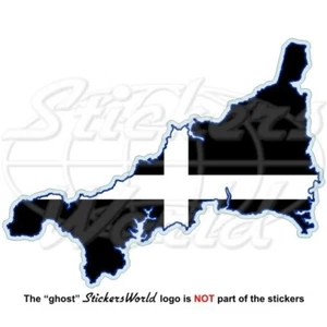Cornwall Cornish Karte-Flagge England UK 5,1" (130 mm) Vinyl Stoßstange Aufkleber, Aufkleber - Bild 1 von 1