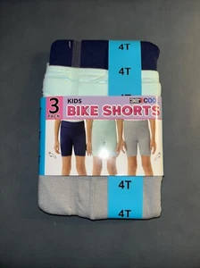 32 Degrees Cool 3 Pack Girls Bike Shorts Size 4T Green Gray Navy Blue NWT - Picture 1 of 2