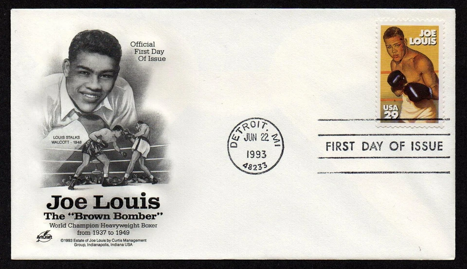 USA, SCOTT # 2766, ARTCRAFT FDC COVER - BOXING CHAMPION JOE LOUIS, YEAR 1993 - Image 1 of 1