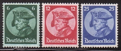 ✠Germany Third Reich 1933 Friedrich The Great Scott 398-400 MNH** - Image 1 of 2