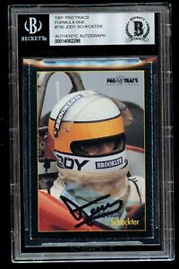 Jody Scheckter #190 signed autograph auto 1991 Pro Tracs Formula One BAS Slabbed