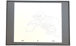 HE-MAN pfeift Filmation CEL Zeichnung+Rahmen 85 Masters MOTU INKgrafiX TOYS A150 - Picture 1 of 14