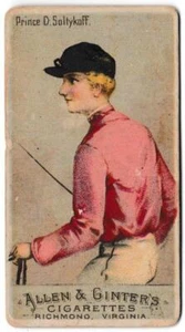 Allen & Ginter - 'Racing Colours of the World (WB)' (c1890) - Prince D. Solty... - Picture 1 of 2
