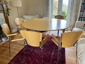 Mid-century modern Nanna Ditzel Danish table and 5 chairs Retro Vintage