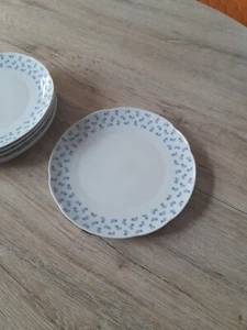 Seltmann Weiden, Bettina, Essteller 24 cm, blaue Streublümchen - Bild 1 von 4