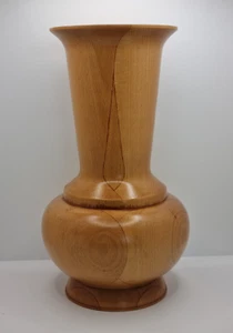 Vintage Large Wooden Vase Retro 32cm Tall French Decor Hand Turned Great Quality - Picture 1 of 16