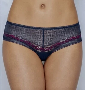 b.tempt'd by Wacoal b.inspired blu scuro fucsia pk mutandine hipster trasparenti donna S 5 - Foto 1 di 5