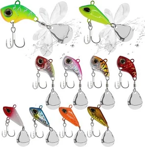 10STK Jig Spinner Tail Set Kunstköder Raubfisch Köder zum Hecht Barsch 7-24g - Bild 1 von 25