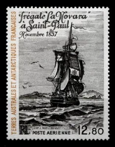 Segelschiffe. Fregatte "Novara". 1W. TAAF 1985 - Bild 1 von 1