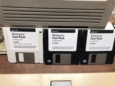 Bit Stream FontPack программное обеспечение 3-1/2" диски - винтажный Mac программное обеспечение - Изображение 1 из 4