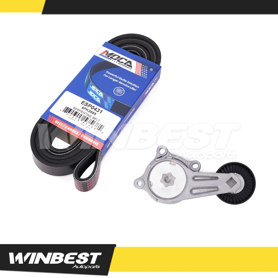 Kit de componentes de acionamento por correia Serpentine ajuste E-450 Ford F-250 F-350 Super Duty 6.2L - Imagem 1 de 4