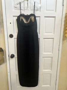 GAZZELLE CIAMPI Black Sexy bustier vintage formal dress LBD 90’s 80’s Madonna - Picture 1 of 6