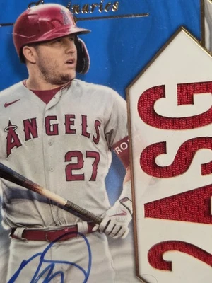 2022 Topps Luminaries #HKRAR-MT - Home Run Kings Relic Auto /10 Mike Trout  - Image 1 of 4