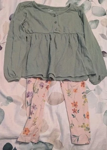 Blusa Carter's Fren Rosa Floral Leggings Conjunto Niñas Talla 5T - Imagen 1 de 9