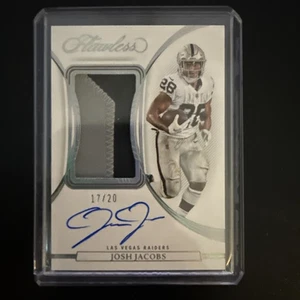 2022 Panini Flawless - Patch Autographs Josh Jacobs #PA-JOJ /20AU, MEM) - Picture 1 of 3