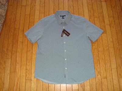 CAMISA DE HOMBRE MICHAEL KORS MANGA CORTA ABOTONADA AJUSTADA TALLA XL NUEVA CON ETIQUETAS@$118.00 Foto 1 de 4