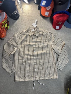 ASOS Design Mechanic Canvas Shirt Cream Latte Montgomery Alabama Size XL 90’s - Image 1 of 4