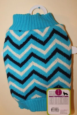 Fashion Pet Chevron Sweater Blue Small  new - Image 1 of 2