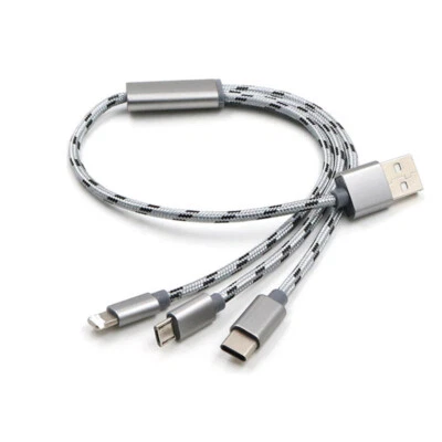 3 in 1 Fast USB Charging Cable Universal Multi Function Cell Phone Charger Cord↗ - Image 1 of 4