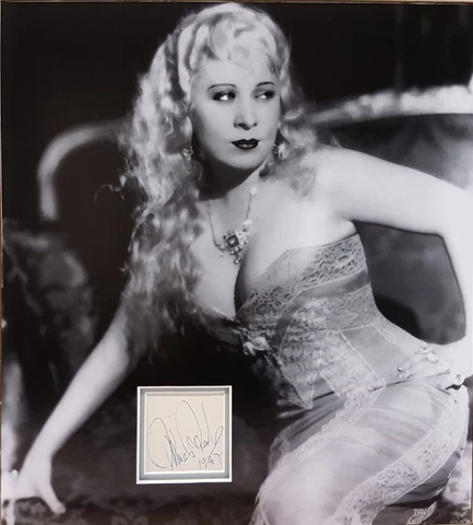MAE WEST Signed 16x15 Photo Display I'M NO ANGEL & KLONDIKE ANNIE COA Cover