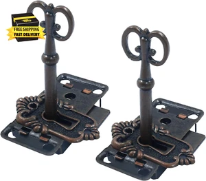 2 PCS Vintage Furniture Lock, Cabinet Cupboard Decorative Lock Case Box Lock for - Picture 1 of 5