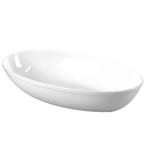 Einweg-Servierschüssel aus Plastik, oval, 945ml, Weiss, 1 Stück - Picture 1 of 1