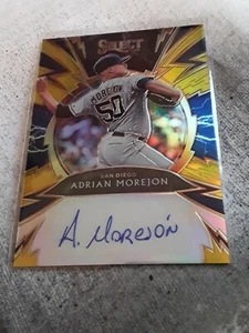Adrian Morejon SP 5/ 10 Gold Auto Prism 2020 Select Signatures Padres - Picture 1 of 2