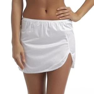 Vanity Fair Daywear Solutions 360 White Half Mini Slip Size Medium Length 14" - Picture 1 of 3