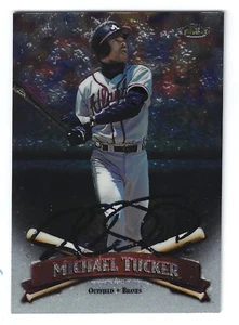 MICHAEL TUCKER ATLANTA BRAVES SIGNED CARD CUBS METS PHILLIES REDS GIANTS ROYALS - Picture 1 of 1