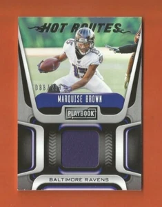 2020 PLAYBOOK HOT ROUTES MARQUISE BROWN PATCH #d 088/299 BALTIMORE RAVENS - Bild 1 von 2