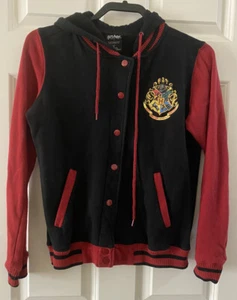 Adult Unisex Harry Potter Long Sleeve Hogwarts Hooded Jacket Size S - Picture 1 of 5